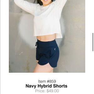 Navy and Black Zyia Hybrid Shorts